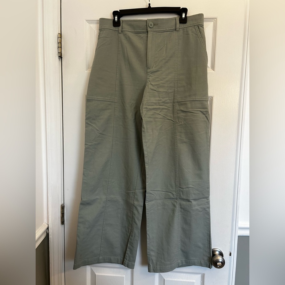 LOFT Olive Green Wide Leg Pants